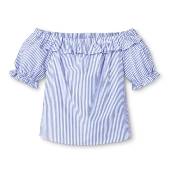 Vineyard Vines Tops - NWOT Vineyard Vines Pinstriped Off Shoulder Top